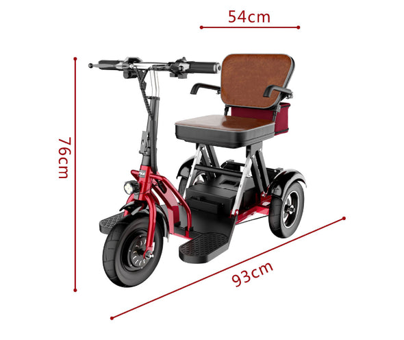 Z1 3-Wheel Electric Mobility Scooter Folding With 300W Front Motor