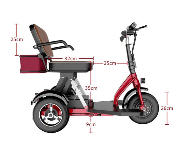 Z1 3-Wheel Electric Mobility Scooter Folding With 300W Front Motor