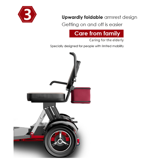 Z1 3-Wheel Electric Mobility Scooter Folding With 300W Front Motor